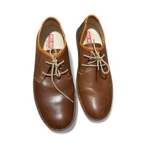 PIKOLINOS Men's Tan Leather Oxfords
